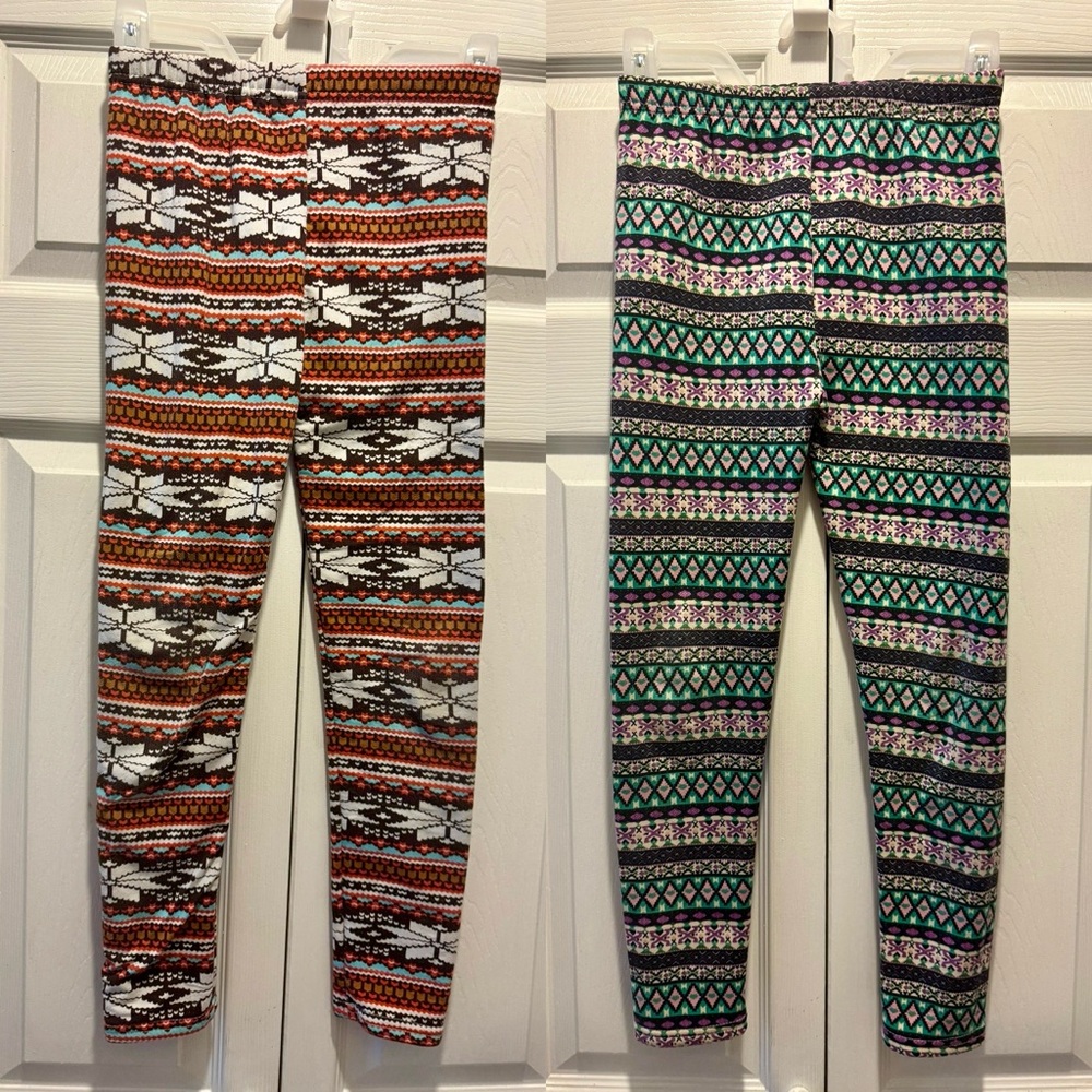 4/$20 2-Sheecute love for kids Girls Winter Thick Warm Fleece Lined Leggings